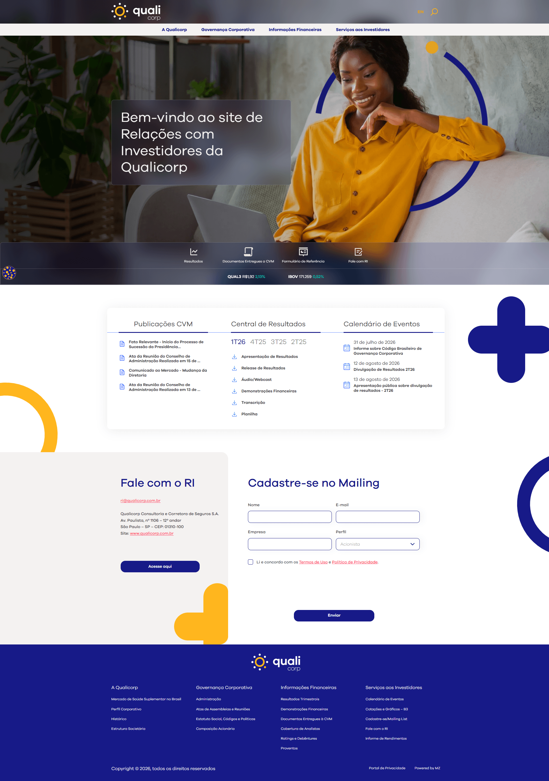 Captura de tela do projeto Qualicorp